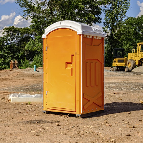 how often are the porta potties cleaned and serviced during a rental period in Wolfhurst